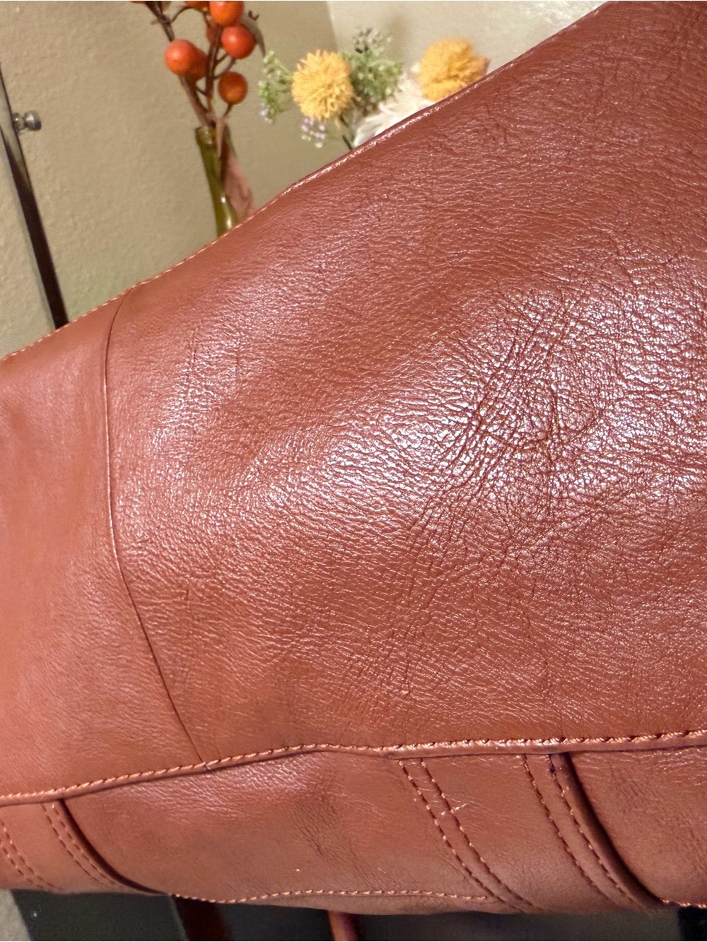 FRYE Brown Leather Satchel Handbag/ shoulder bag - Picture 7 of 7